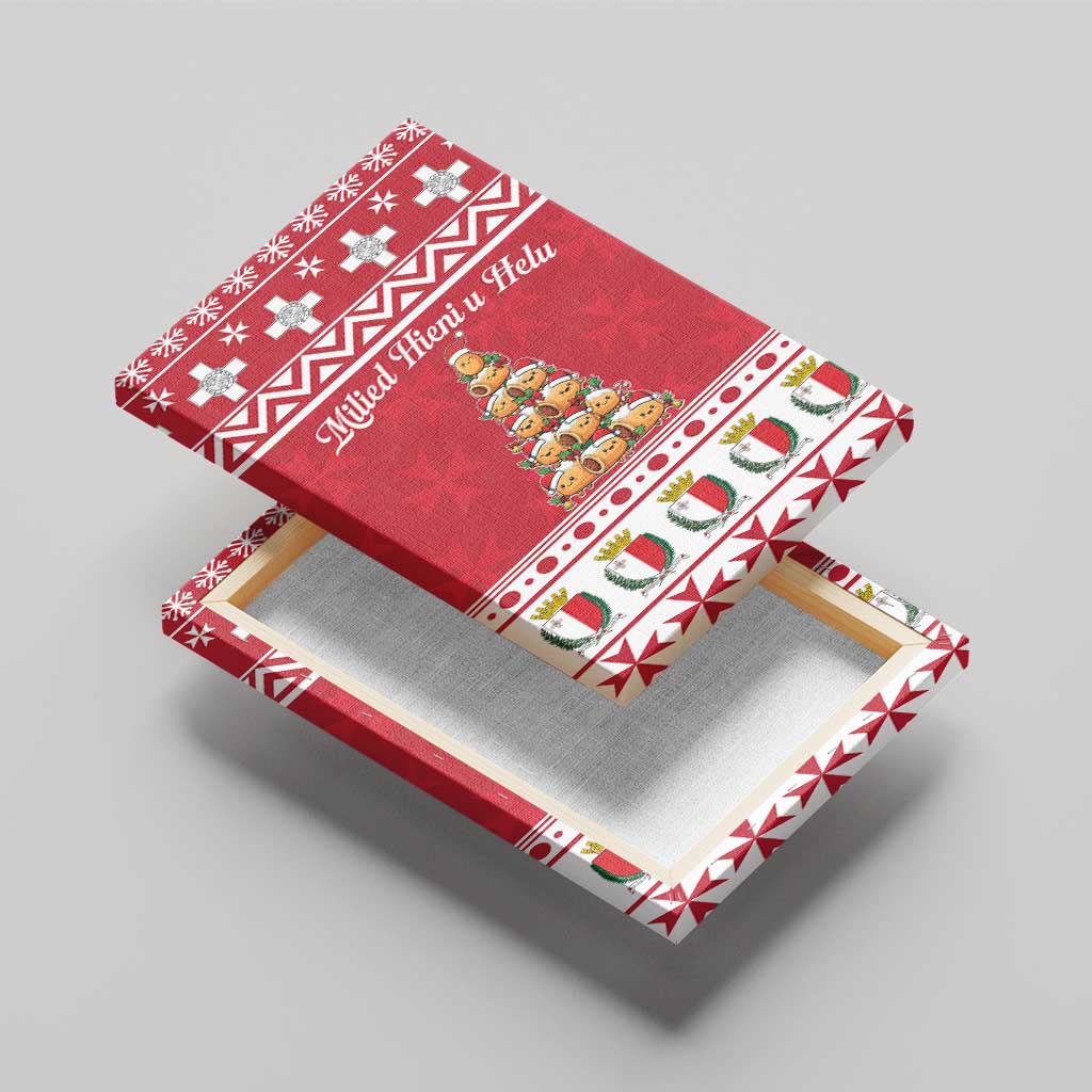 Cute Maltese Imqaret Pastry Christmas Canvas Wall Art Christmas Joy in Malta - Wonder Print Shop
