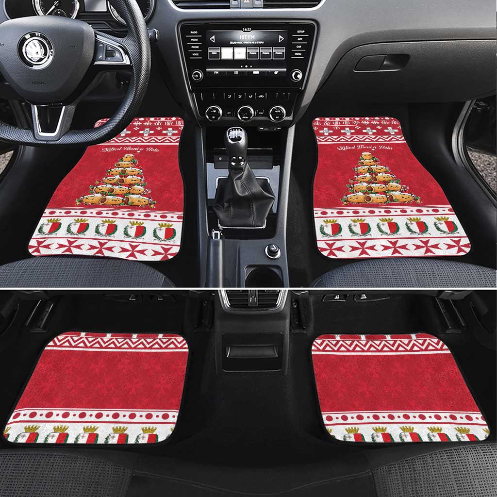 Cute Maltese Imqaret Pastry Christmas Car Mats Christmas Joy in Malta - Wonder Print Shop