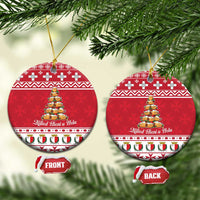 Cute Maltese Imqaret Pastry Christmas Ceramic Ornament Christmas Joy in Malta - Wonder Print Shop