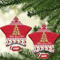 Cute Maltese Imqaret Pastry Christmas Ceramic Ornament Christmas Joy in Malta - Wonder Print Shop