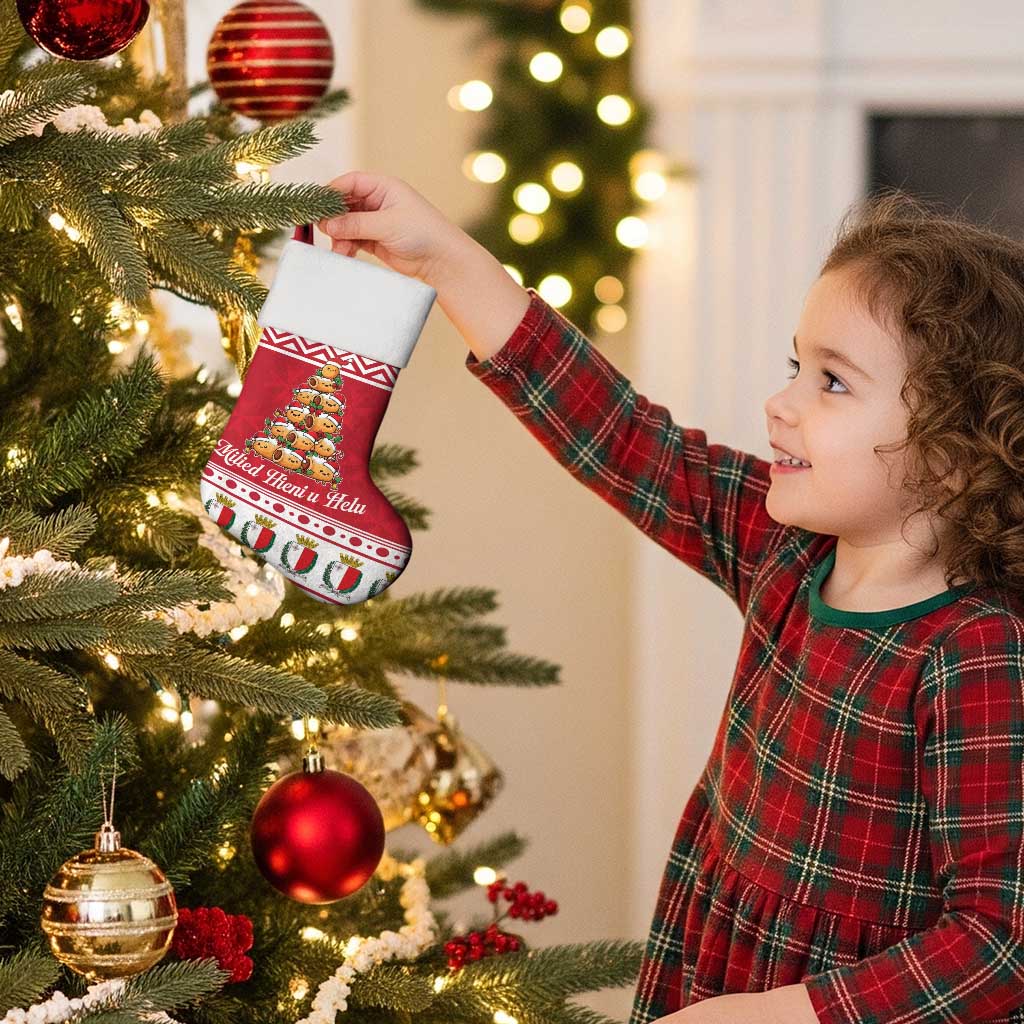 Cute Maltese Imqaret Pastry Christmas Stocking Christmas Joy in Malta - Wonder Print Shop