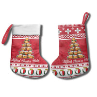 Cute Maltese Imqaret Pastry Christmas Stocking Christmas Joy in Malta - Wonder Print Shop