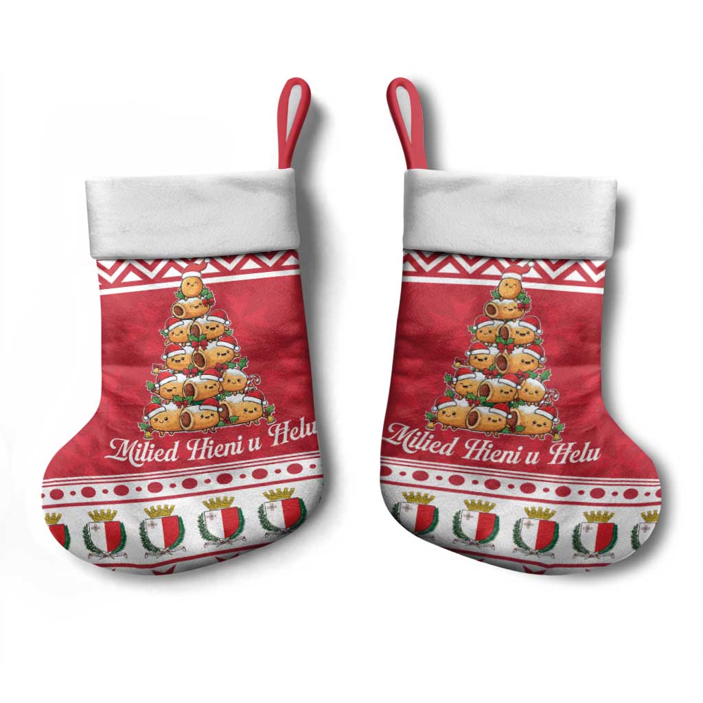 Cute Maltese Imqaret Pastry Christmas Stocking Christmas Joy in Malta - Wonder Print Shop