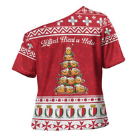 Cute Maltese Imqaret Pastry Christmas Cross Shoulder Shirt Christmas Joy in Malta - Wonder Print Shop
