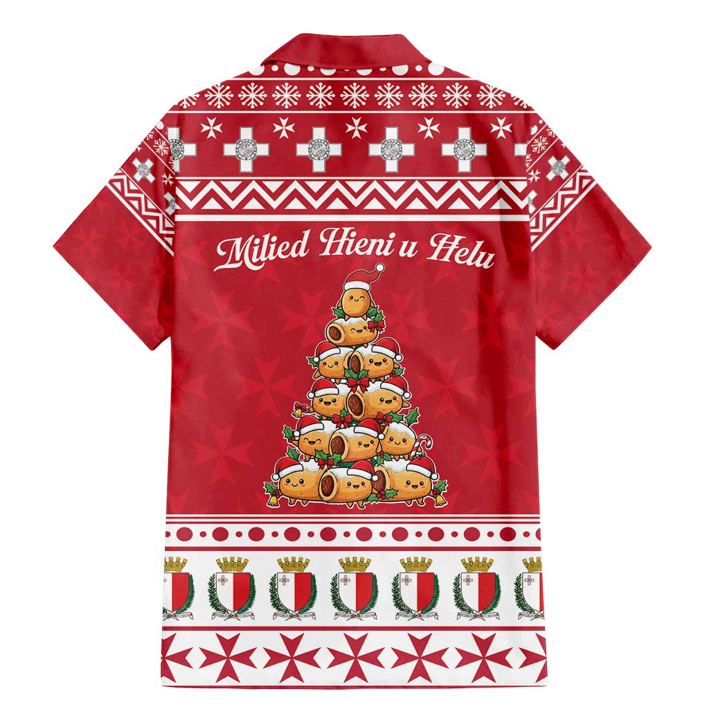Cute Maltese Imqaret Pastry Christmas Family Matching Mermaid Dress and Hawaiian Shirt Christmas Joy in Malta - Wonder Print Shop