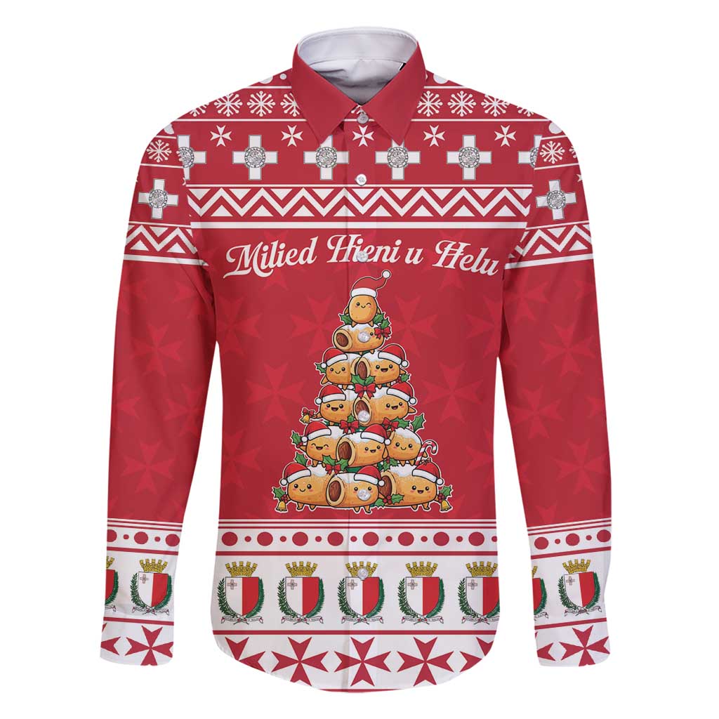 Cute Maltese Imqaret Pastry Christmas Family Matching Mermaid Dress and Hawaiian Shirt Christmas Joy in Malta - Wonder Print Shop