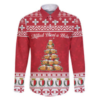 Cute Maltese Imqaret Pastry Christmas Family Matching Off Shoulder Short Dress and Hawaiian Shirt Christmas Joy in Malta - Wonder Print Shop
