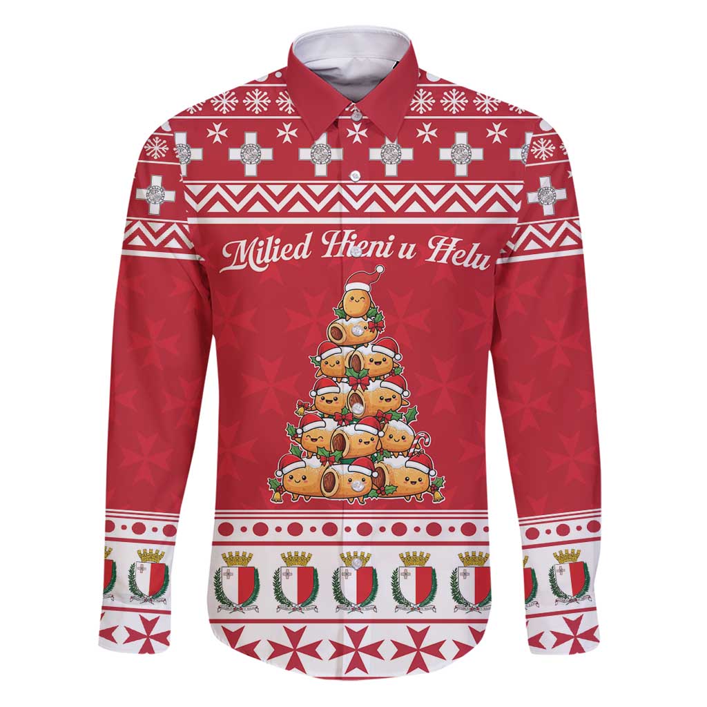 Cute Maltese Imqaret Pastry Christmas Family Matching Puletasi and Hawaiian Shirt Christmas Joy in Malta - Wonder Print Shop
