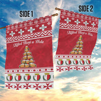 Cute Maltese Imqaret Pastry Christmas Garden Flag Christmas Joy in Malta - Wonder Print Shop