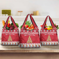 Cute Maltese Imqaret Pastry Christmas Grocery Bag Christmas Joy in Malta - Wonder Print Shop