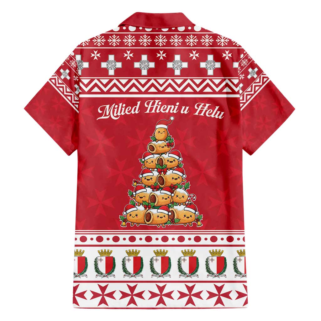 Cute Maltese Imqaret Pastry Christmas Hawaiian Shirt Christmas Joy in Malta - Wonder Print Shop