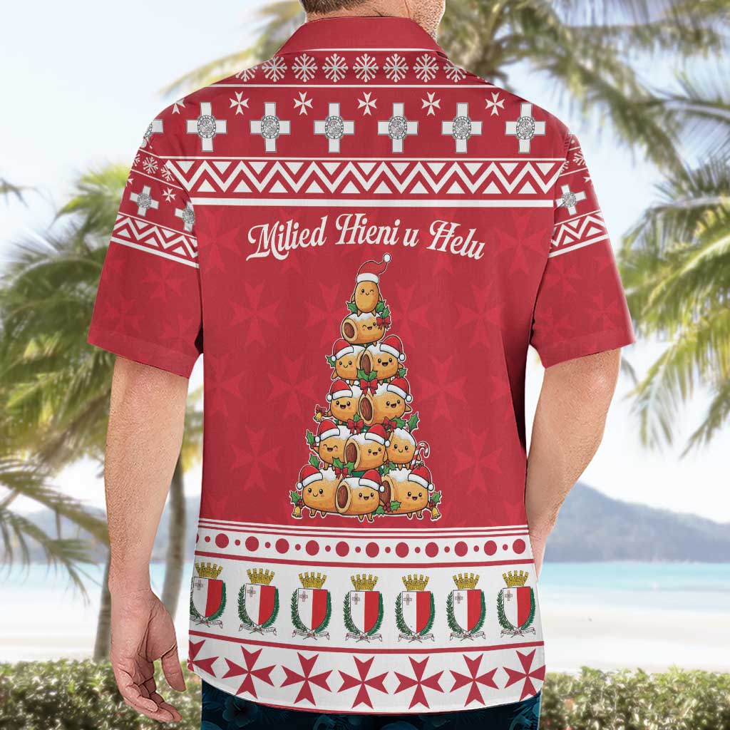 Cute Maltese Imqaret Pastry Christmas Hawaiian Shirt Christmas Joy in Malta - Wonder Print Shop