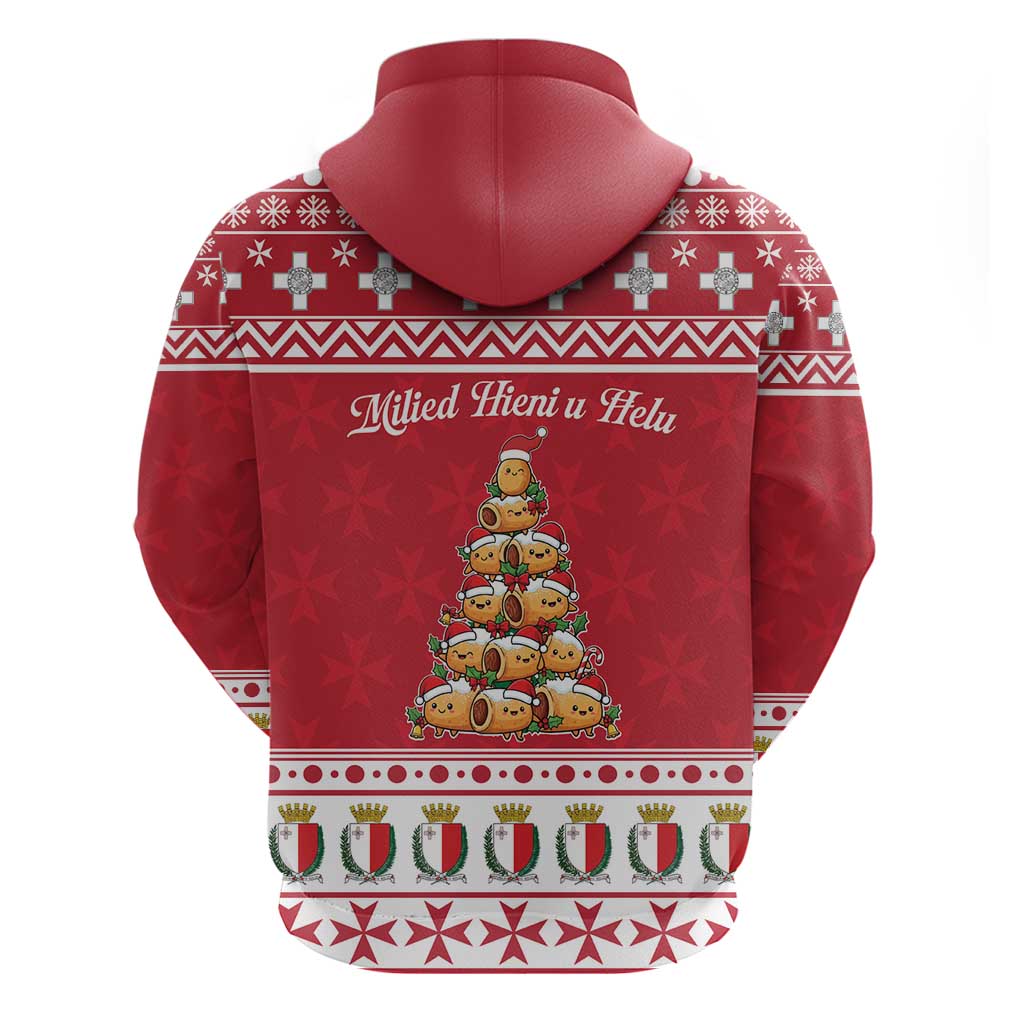 Cute Maltese Imqaret Pastry Christmas Hoodie Christmas Joy in Malta - Wonder Print Shop
