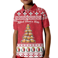 Cute Maltese Imqaret Pastry Christmas Kid Polo Shirt Christmas Joy in Malta - Wonder Print Shop