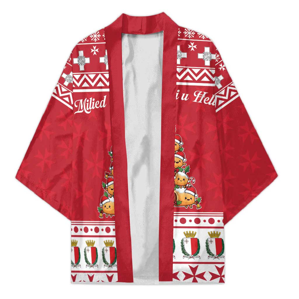 Cute Maltese Imqaret Pastry Christmas Kimono Christmas Joy in Malta - Wonder Print Shop