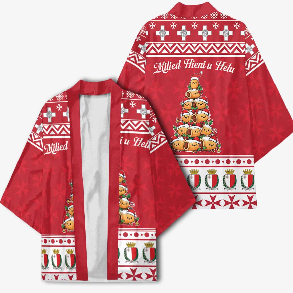 Cute Maltese Imqaret Pastry Christmas Kimono Christmas Joy in Malta - Wonder Print Shop