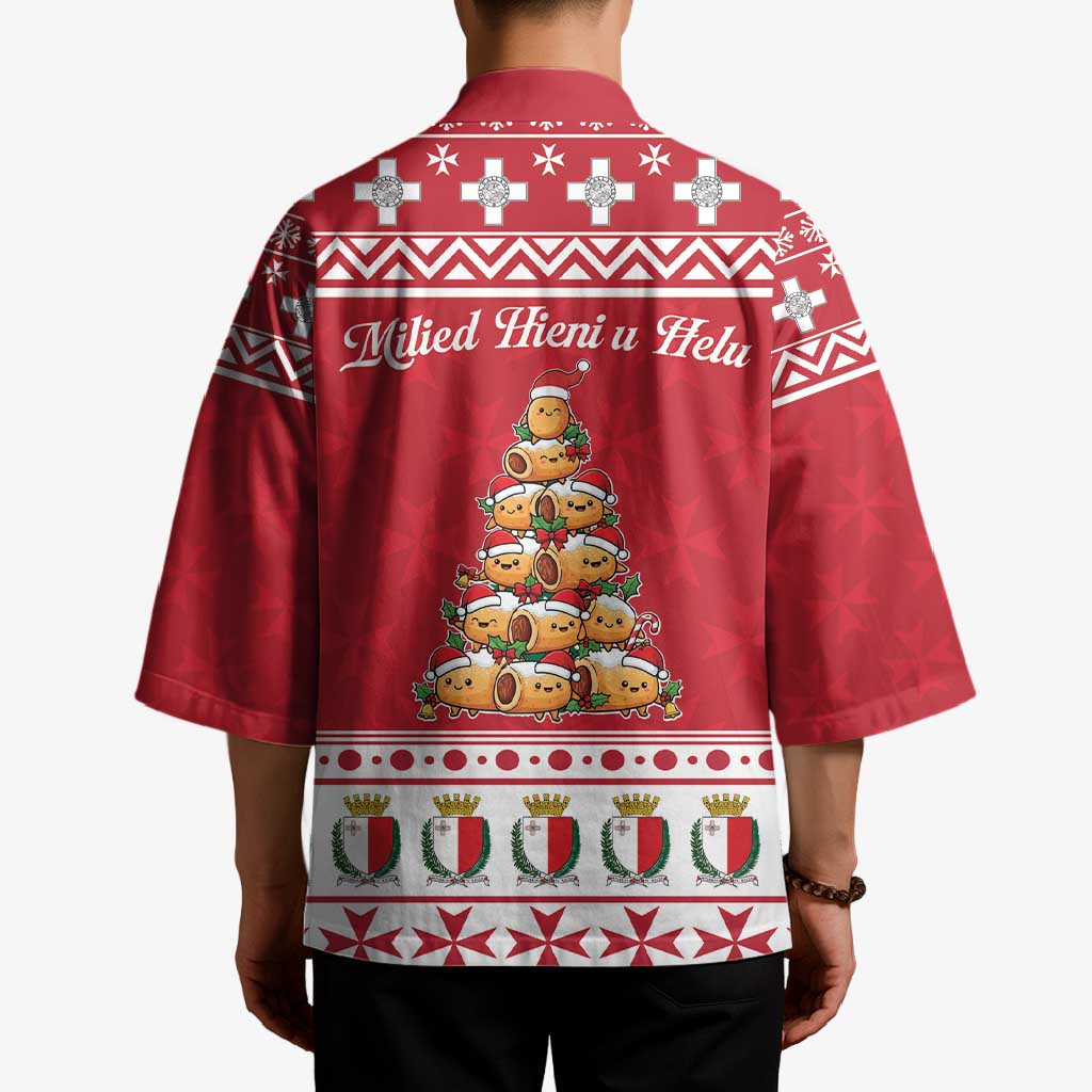 Cute Maltese Imqaret Pastry Christmas Kimono Christmas Joy in Malta - Wonder Print Shop