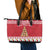Cute Maltese Imqaret Pastry Christmas Leather Tote Bag Christmas Joy in Malta - Wonder Print Shop