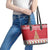 Cute Maltese Imqaret Pastry Christmas Leather Tote Bag Christmas Joy in Malta - Wonder Print Shop