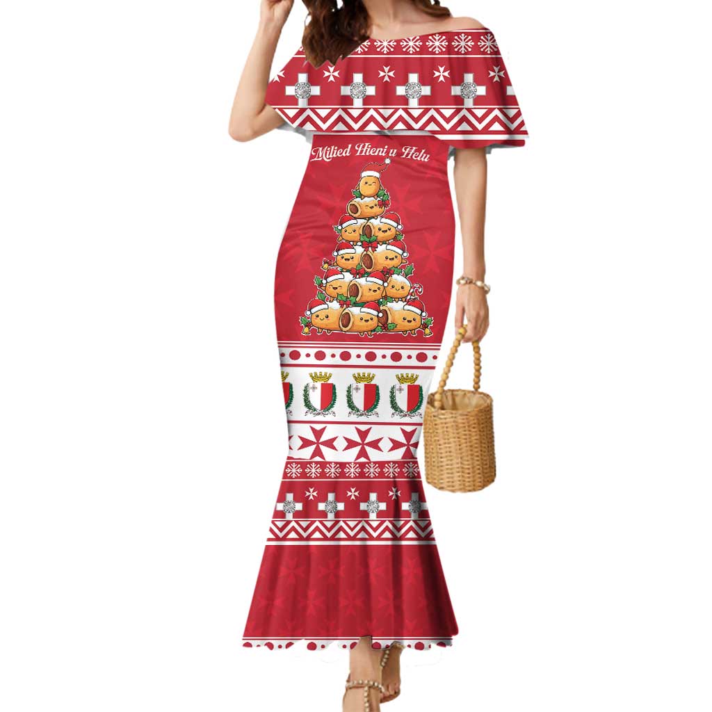 Cute Maltese Imqaret Pastry Christmas Mermaid Dress Christmas Joy in Malta - Wonder Print Shop