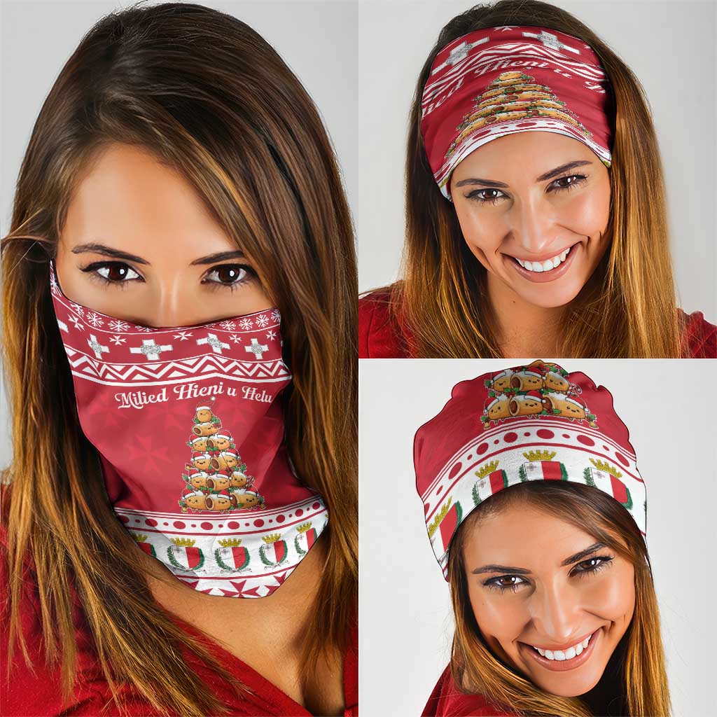 Cute Maltese Imqaret Pastry Christmas Neck Gaiter Christmas Joy in Malta - Wonder Print Shop