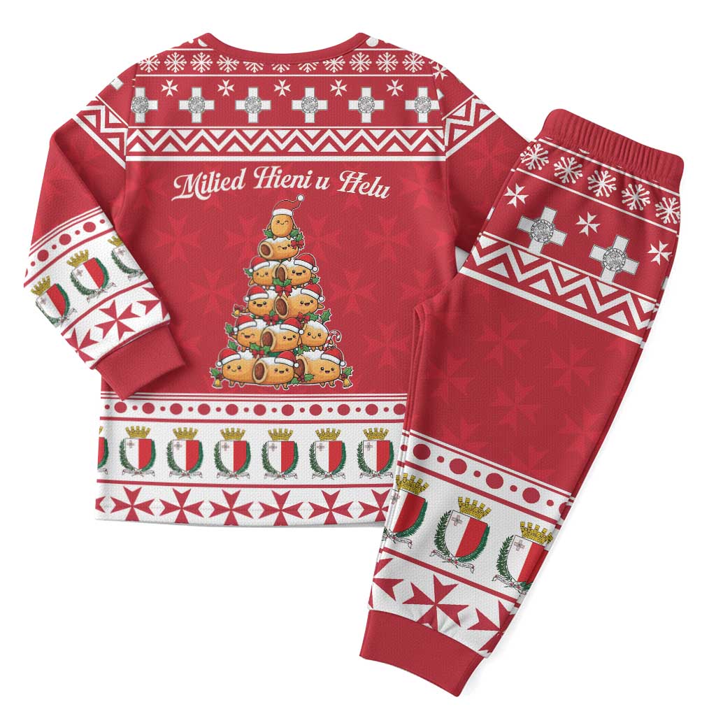 Cute Maltese Imqaret Pastry Christmas Pajama Set Christmas Joy in Malta - Wonder Print Shop