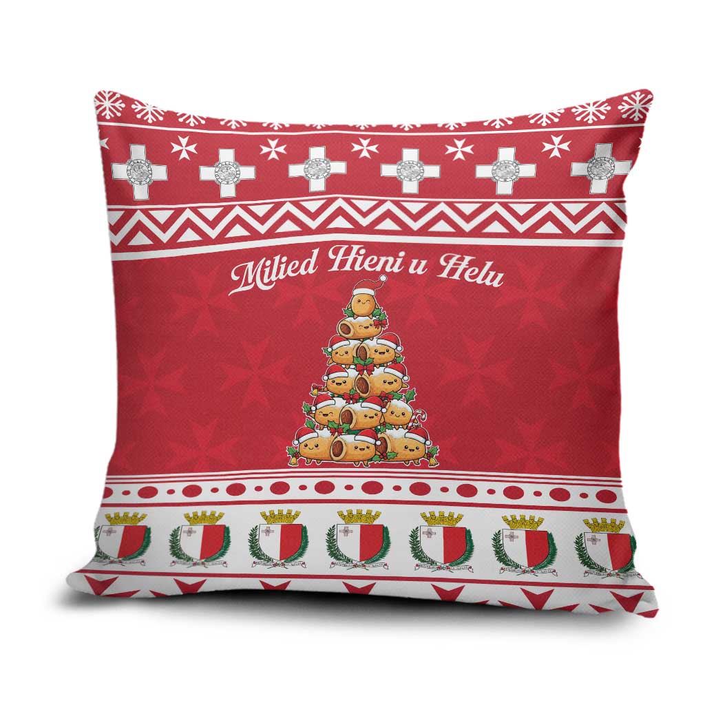 Cute Maltese Imqaret Pastry Christmas Pillow Cover Christmas Joy in Malta - Wonder Print Shop