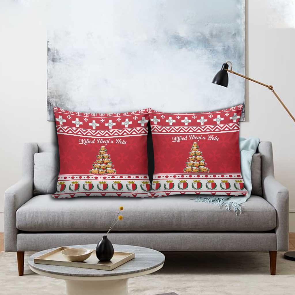 Cute Maltese Imqaret Pastry Christmas Pillow Cover Christmas Joy in Malta - Wonder Print Shop