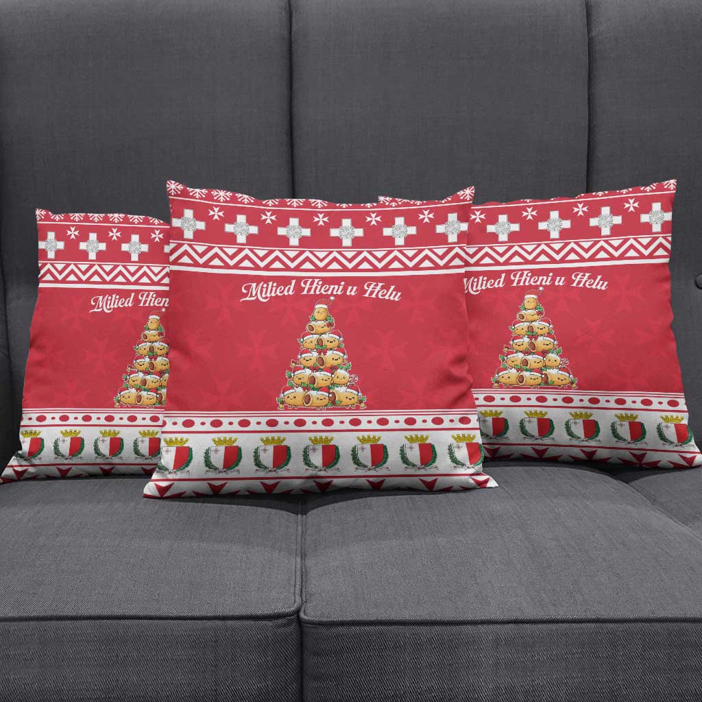 Cute Maltese Imqaret Pastry Christmas Pillow Cover Christmas Joy in Malta - Wonder Print Shop