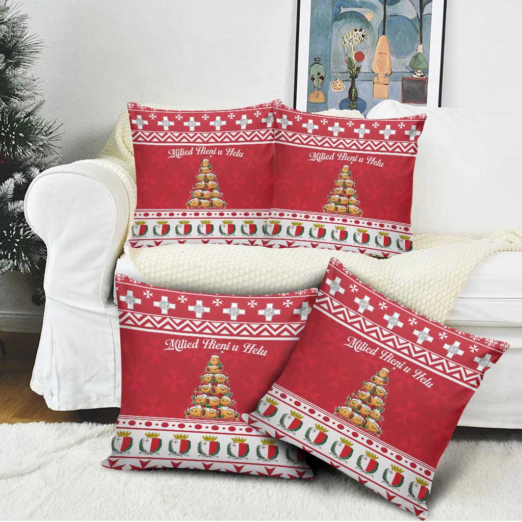 Cute Maltese Imqaret Pastry Christmas Pillow Cover Christmas Joy in Malta - Wonder Print Shop