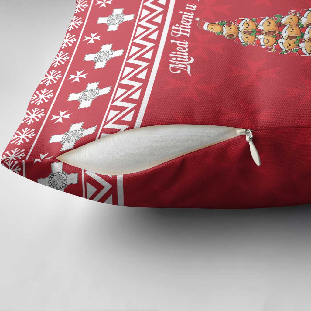 Cute Maltese Imqaret Pastry Christmas Pillow Cover Christmas Joy in Malta - Wonder Print Shop