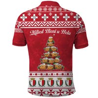 Cute Maltese Imqaret Pastry Christmas Polo Shirt Christmas Joy in Malta - Wonder Print Shop