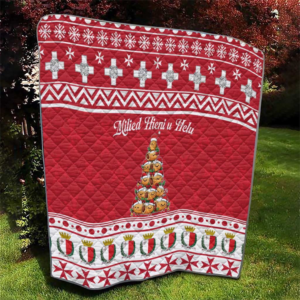 Cute Maltese Imqaret Pastry Christmas Quilt Christmas Joy in Malta - Wonder Print Shop