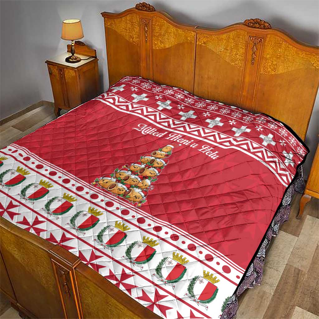 Cute Maltese Imqaret Pastry Christmas Quilt Christmas Joy in Malta - Wonder Print Shop