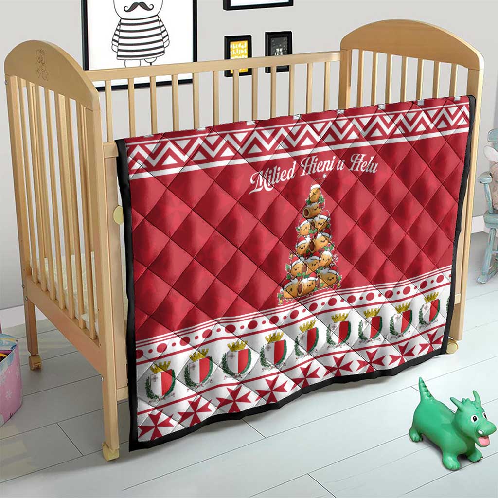 Cute Maltese Imqaret Pastry Christmas Quilt Christmas Joy in Malta - Wonder Print Shop
