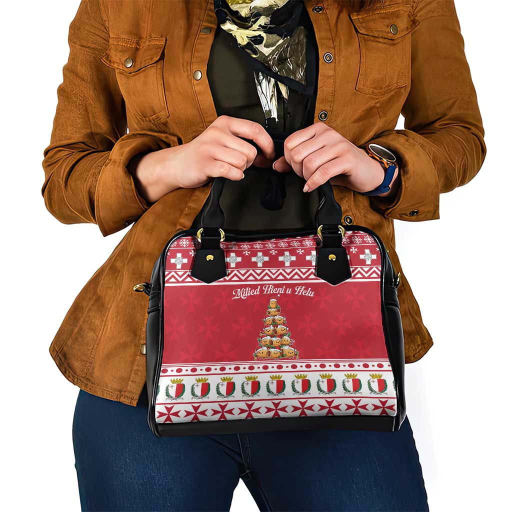 Cute Maltese Imqaret Pastry Christmas Shoulder Handbag Christmas Joy in Malta - Wonder Print Shop