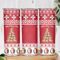 Cute Maltese Imqaret Pastry Christmas Skinny Tumbler Christmas Joy in Malta - Wonder Print Shop