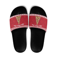 Cute Maltese Imqaret Pastry Christmas Slide Sandals Christmas Joy in Malta - Wonder Print Shop