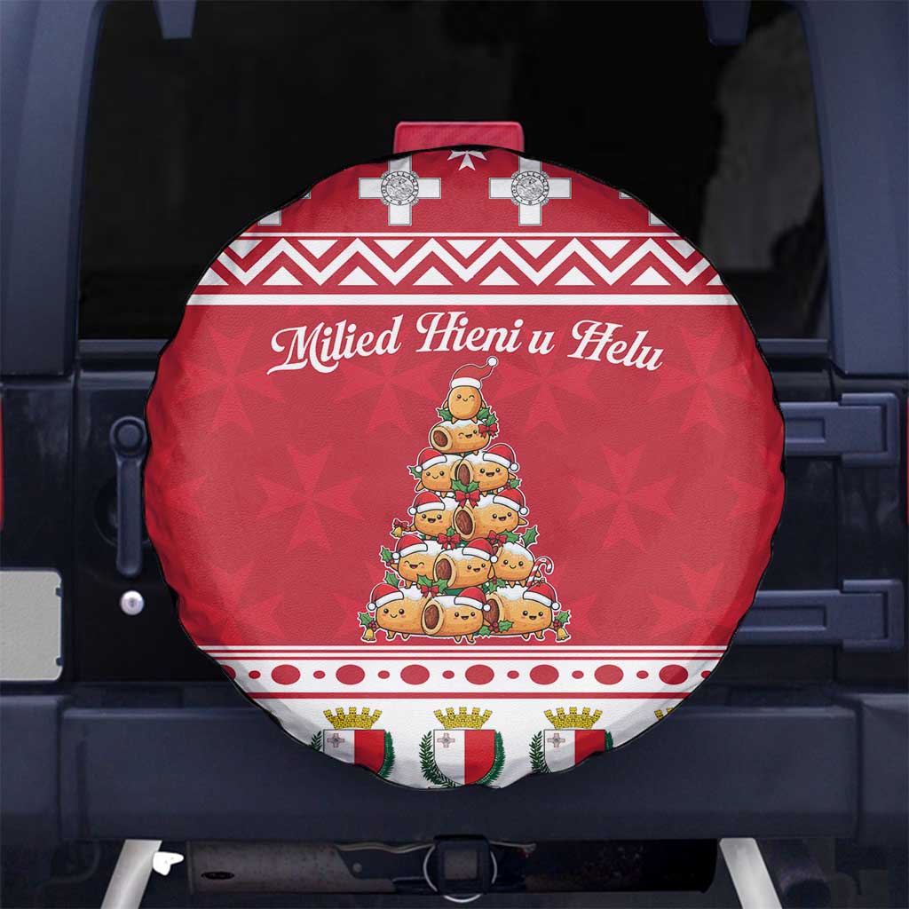 Cute Maltese Imqaret Pastry Christmas Spare Tire Cover Christmas Joy in Malta - Wonder Print Shop