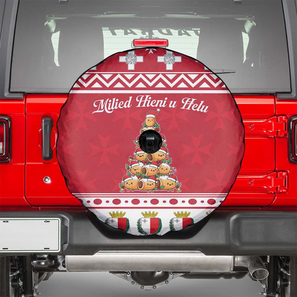 Cute Maltese Imqaret Pastry Christmas Spare Tire Cover Christmas Joy in Malta - Wonder Print Shop