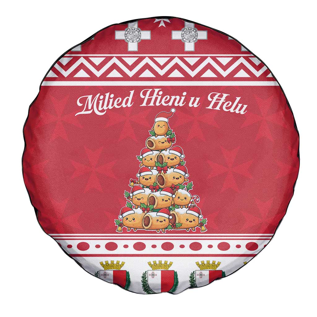 Cute Maltese Imqaret Pastry Christmas Spare Tire Cover Christmas Joy in Malta - Wonder Print Shop