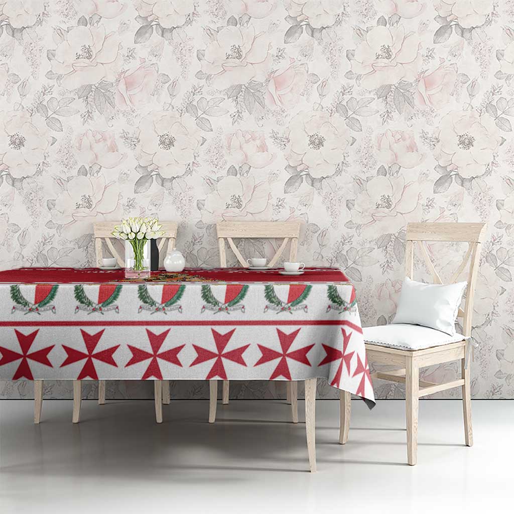 Cute Maltese Imqaret Pastry Christmas Tablecloth Christmas Joy in Malta - Wonder Print Shop