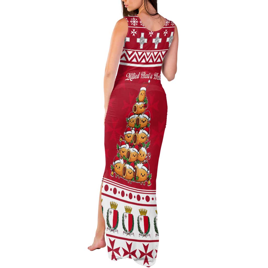 Cute Maltese Imqaret Pastry Christmas Tank Maxi Dress Christmas Joy in Malta - Wonder Print Shop