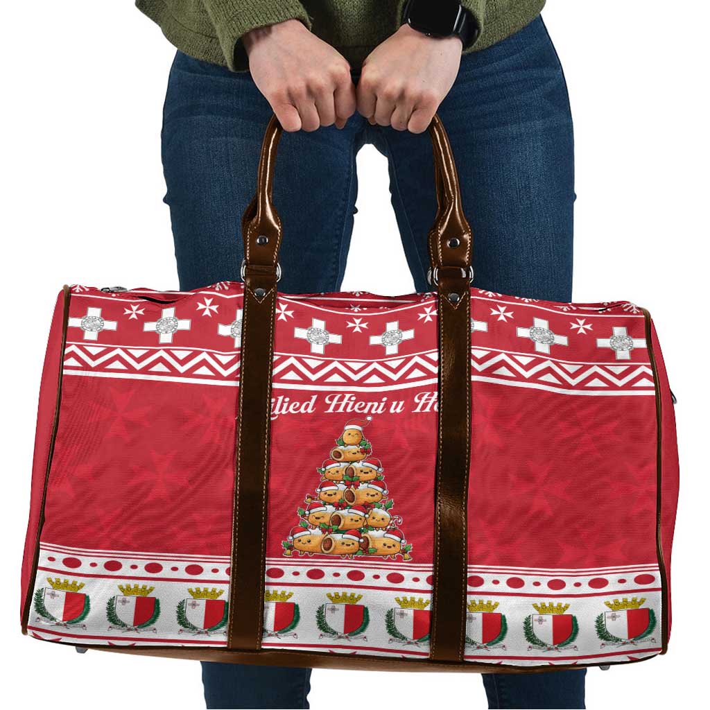 Cute Maltese Imqaret Pastry Christmas Travel Bag Christmas Joy in Malta - Wonder Print Shop