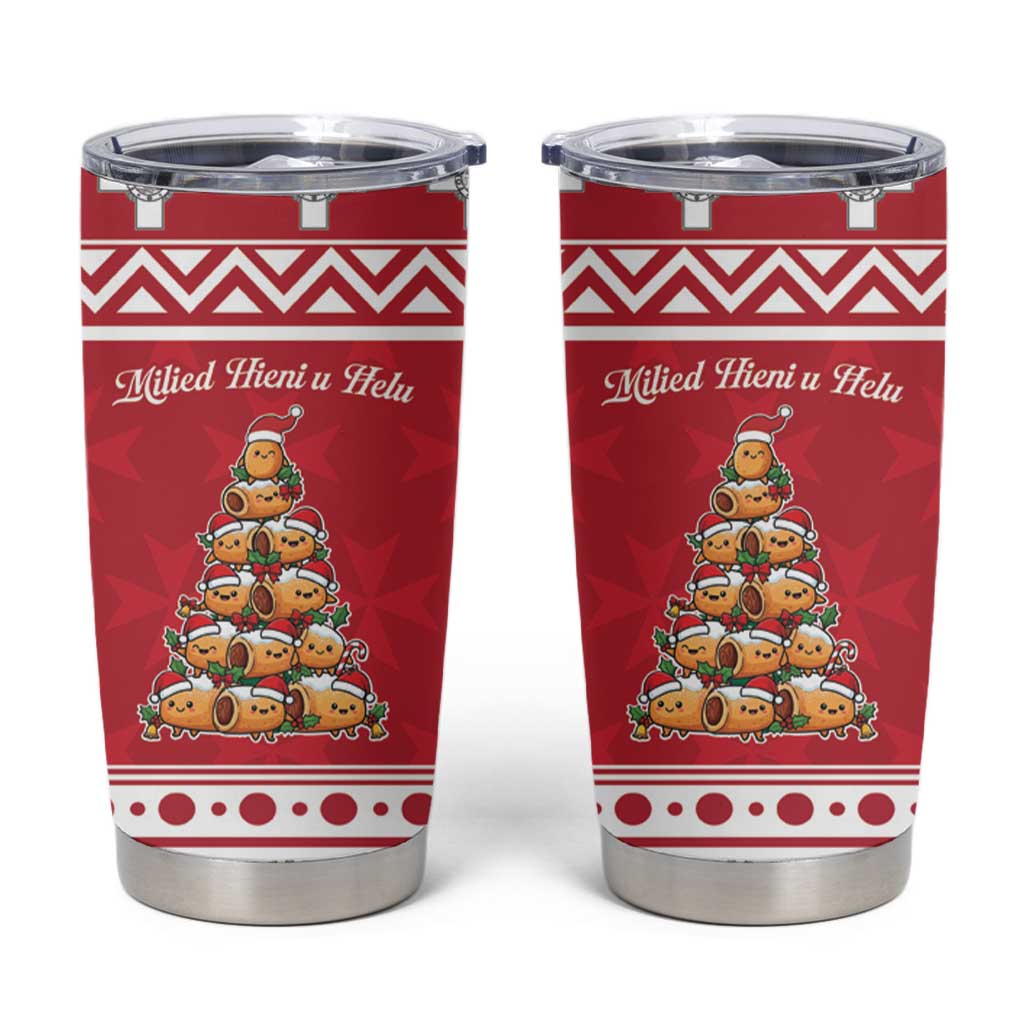 Cute Maltese Imqaret Pastry Christmas Tumbler Cup Christmas Joy in Malta - Wonder Print Shop