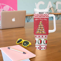 Cute Maltese Imqaret Pastry Christmas Tumbler With Handle Christmas Joy in Malta - Wonder Print Shop