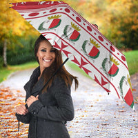 Cute Maltese Imqaret Pastry Christmas Umbrella Christmas Joy in Malta - Wonder Print Shop