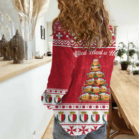 Cute Maltese Imqaret Pastry Christmas Women Casual Shirt Christmas Joy in Malta - Wonder Print Shop
