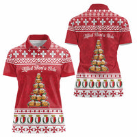 Cute Maltese Imqaret Pastry Christmas Women Polo Shirt Christmas Joy in Malta - Wonder Print Shop