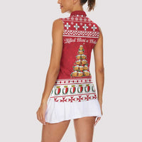 Cute Maltese Imqaret Pastry Christmas Women Sleeveless Polo Shirt Christmas Joy in Malta - Wonder Print Shop